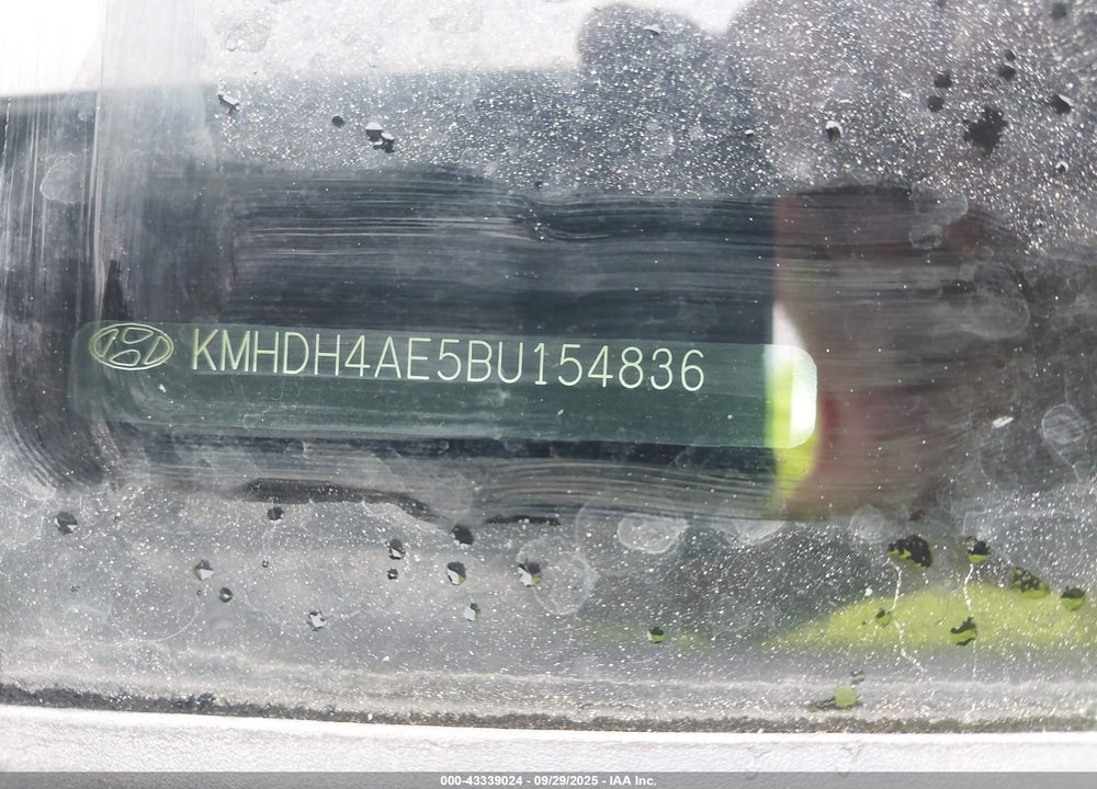 2011 HYUNDAI ELANTRA GLS (ULSAN PLANT) VIN: KMHDH4AE5BU154836