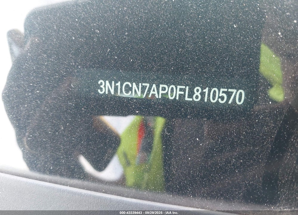 2015 NISSAN VERSA VIN: 3N1CN7AP0FL810570