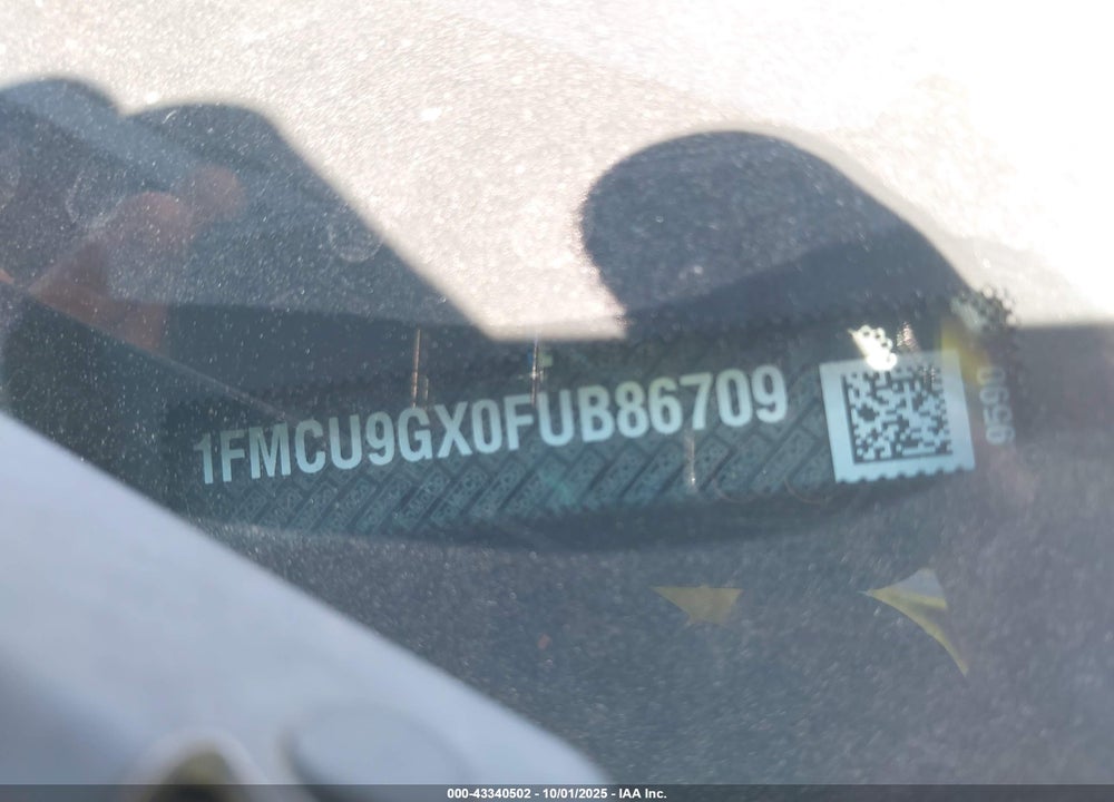 2015 FORD ESCAPE VIN: 1FMCU9GX0FUB86709