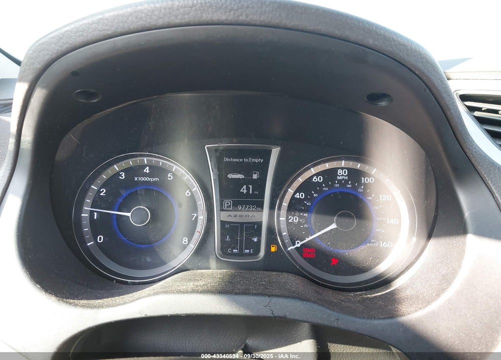 2013 HYUNDAI AZERA VIN: KMHFH4JG8DA255125