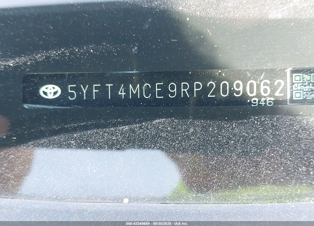 2024 TOYOTA COROLLA XSE VIN: 5YFT4MCE9RP209062