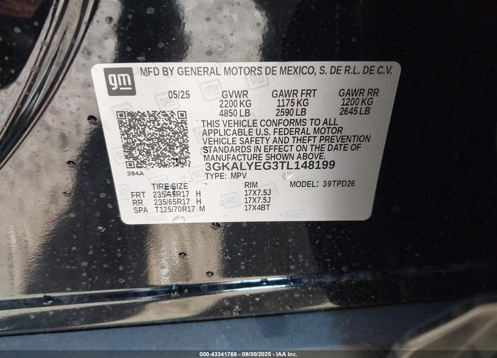 2026 GMC TERRAIN AWD AT4 VIN: 3GKALYEG3TL148199