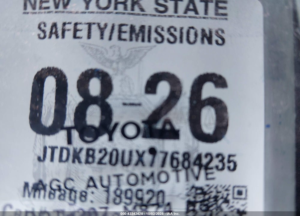 2007 TOYOTA PRIUS VIN: JTDKB20UX77684235