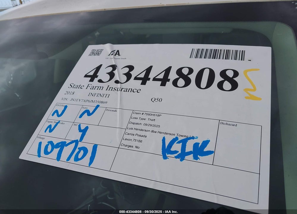 2018 INFINITI Q50 VIN: JN1EV7AP6JM350869