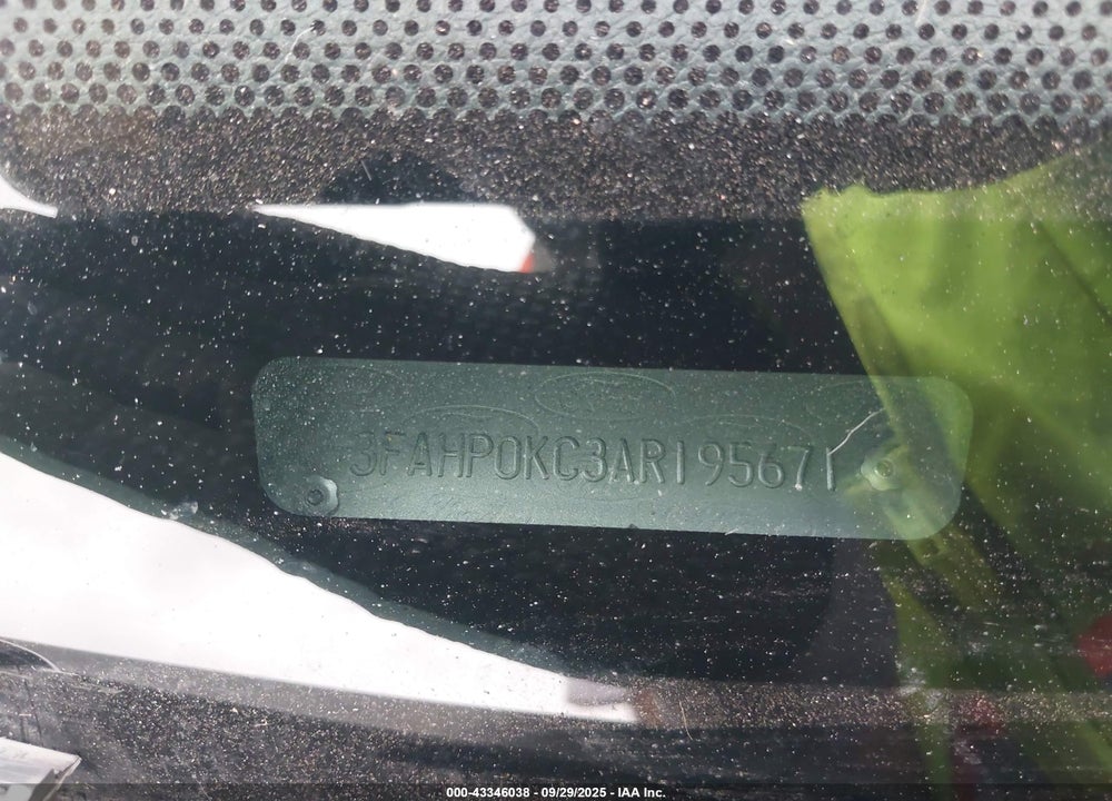 2010 FORD FUSION SPORT VIN: 3FAHP0KC3AR195671