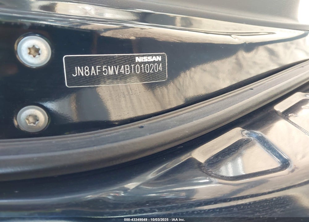 2011 NISSAN JUKE VIN: JN8AF5MV4BT010204