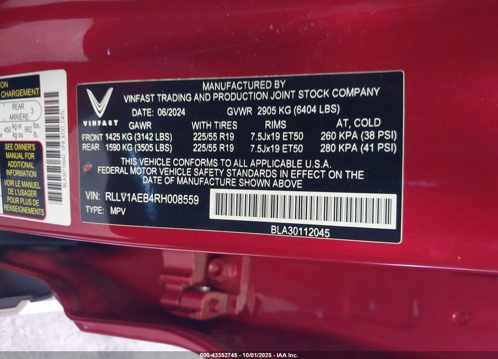 2024 UNDEFINED --- VIN: RLLV1AEB4RH008559