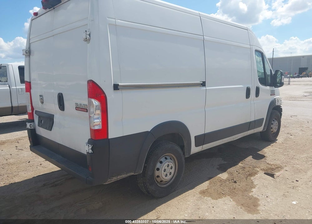 2019 RAM PROMASTER 2500 HIGH ROOF 136 WB VIN: 3C6TRVCG6KE522982