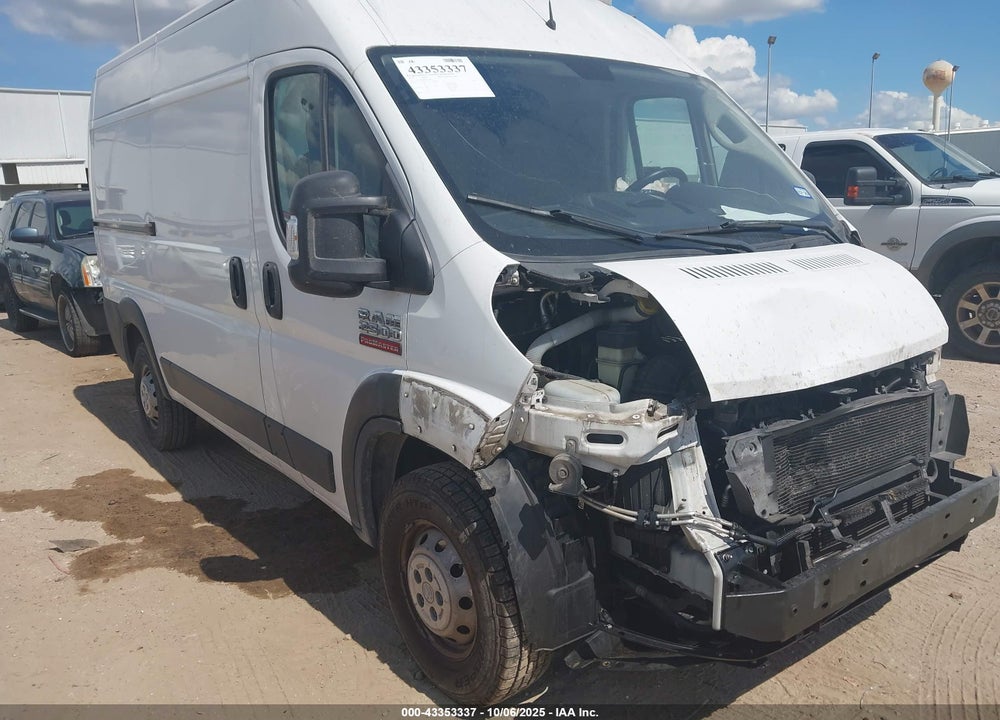 2019 RAM PROMASTER 2500 HIGH ROOF 136 WB VIN: 3C6TRVCG6KE522982
