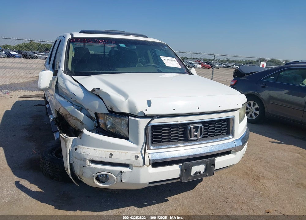 2007 HONDA RIDGELINE RTL VIN: 2HJYK16577H540582
