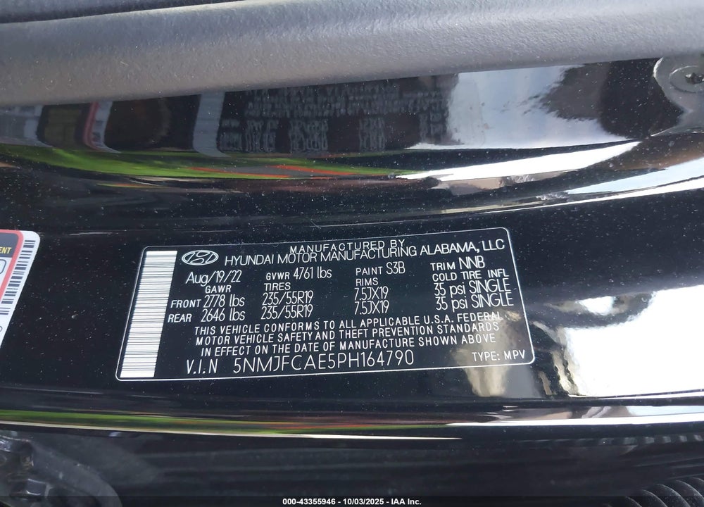 2023 HYUNDAI TUCSON SEL VIN: 5NMJFCAE5PH164790