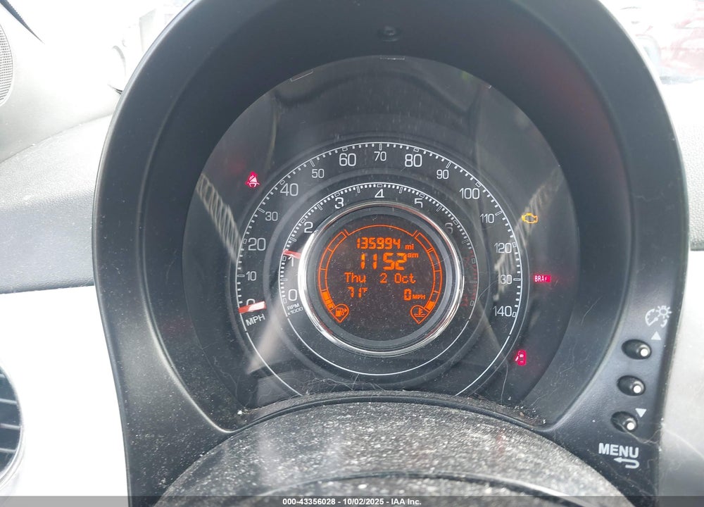 2013 FIAT 500 TURBO VIN: 3C3CFFHH0DT673179
