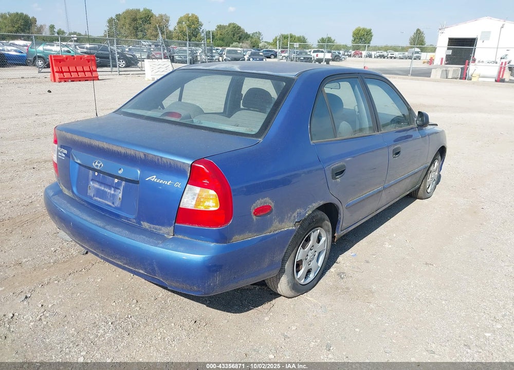 2001 HYUNDAI ACCENT GL VIN: KMHCG45C61U188015
