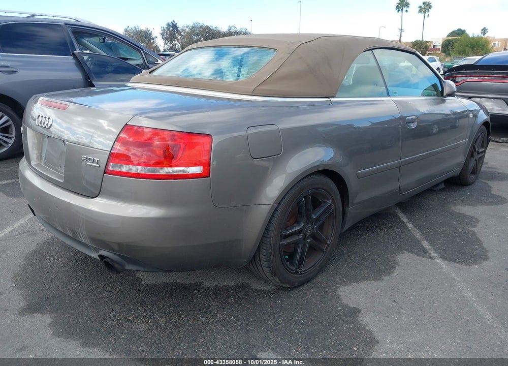 2007 AUDI A4 2.0T VIN: WAUDF48H67K032416