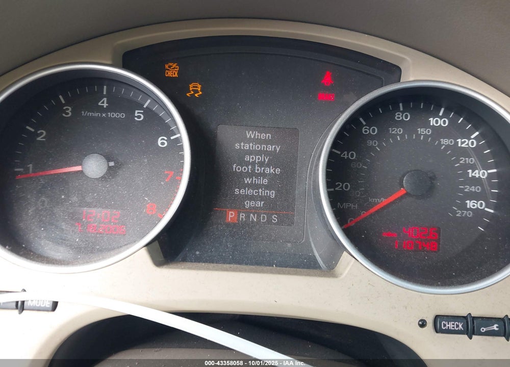 2007 AUDI A4 2.0T VIN: WAUDF48H67K032416