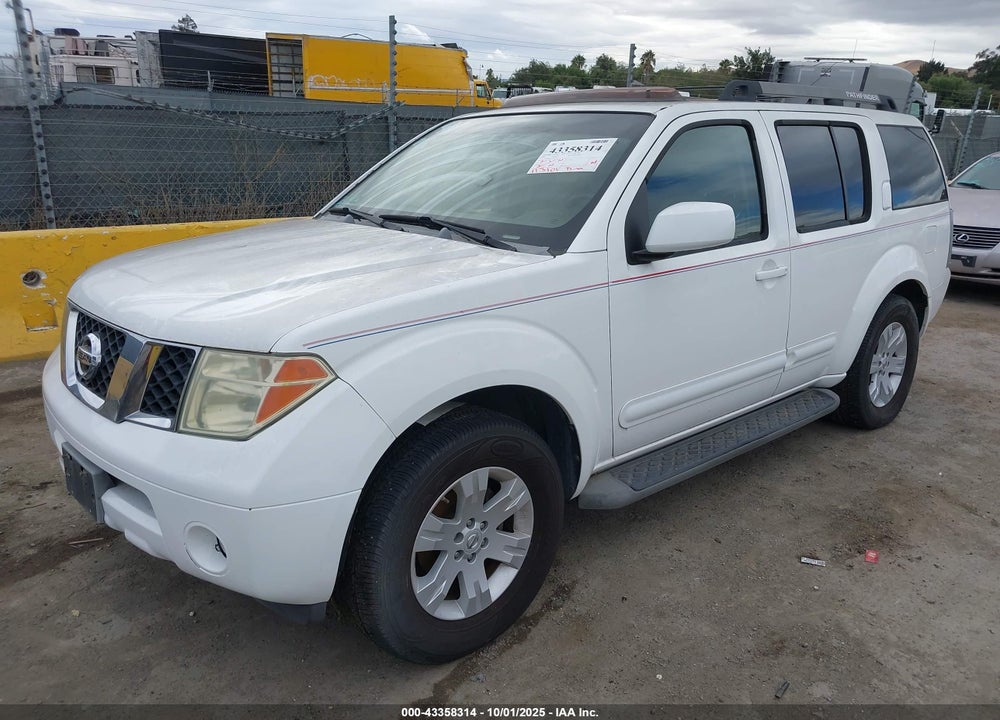2007 NISSAN PATHFINDER LE VIN: 5N1AR18U57C622413