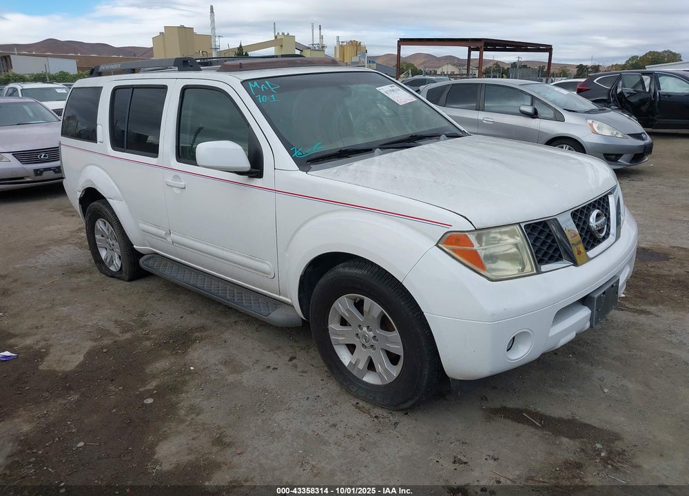 2007 NISSAN PATHFINDER LE VIN: 5N1AR18U57C622413