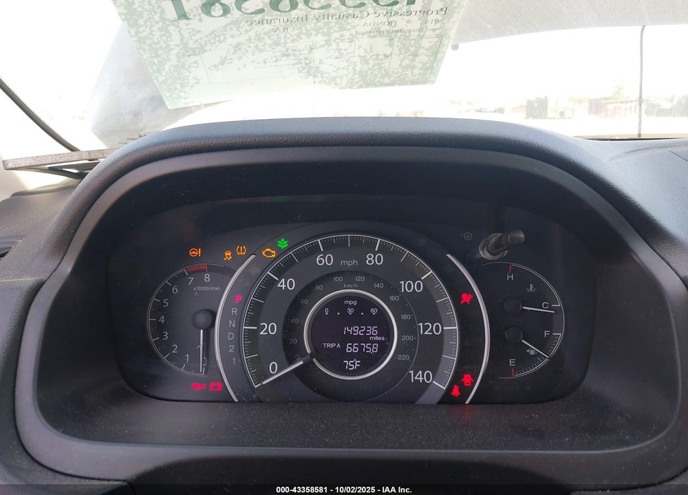 2014 HONDA CR-V EX VIN: 2HKRM4H53EH134434