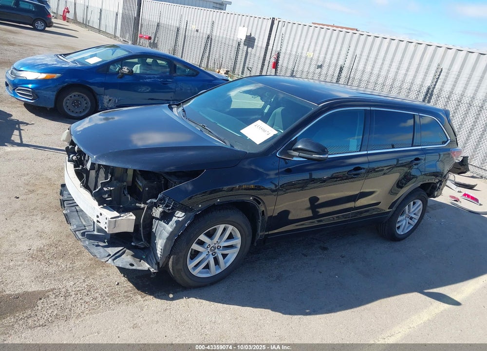 2016 TOYOTA HIGHLANDER LE VIN: 5TDZARFH0GS021167
