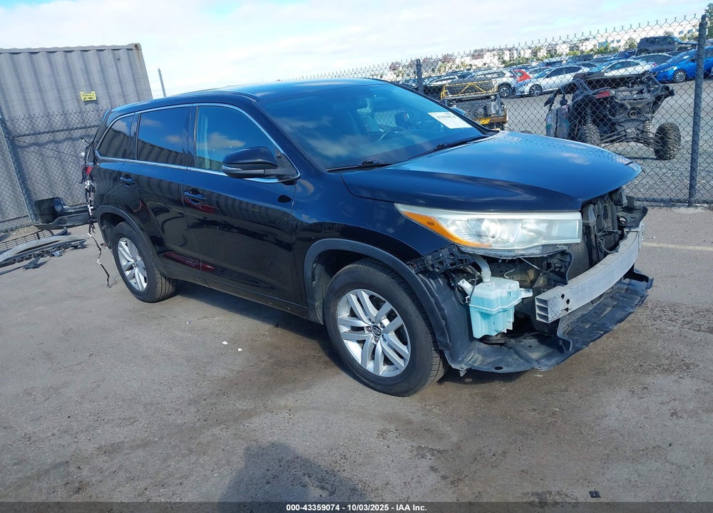 2016 TOYOTA HIGHLANDER LE VIN: 5TDZARFH0GS021167
