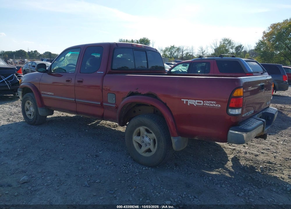 2000 TOYOTA TUNDRA LTD V8 VIN: 5TBBT4818YS108680