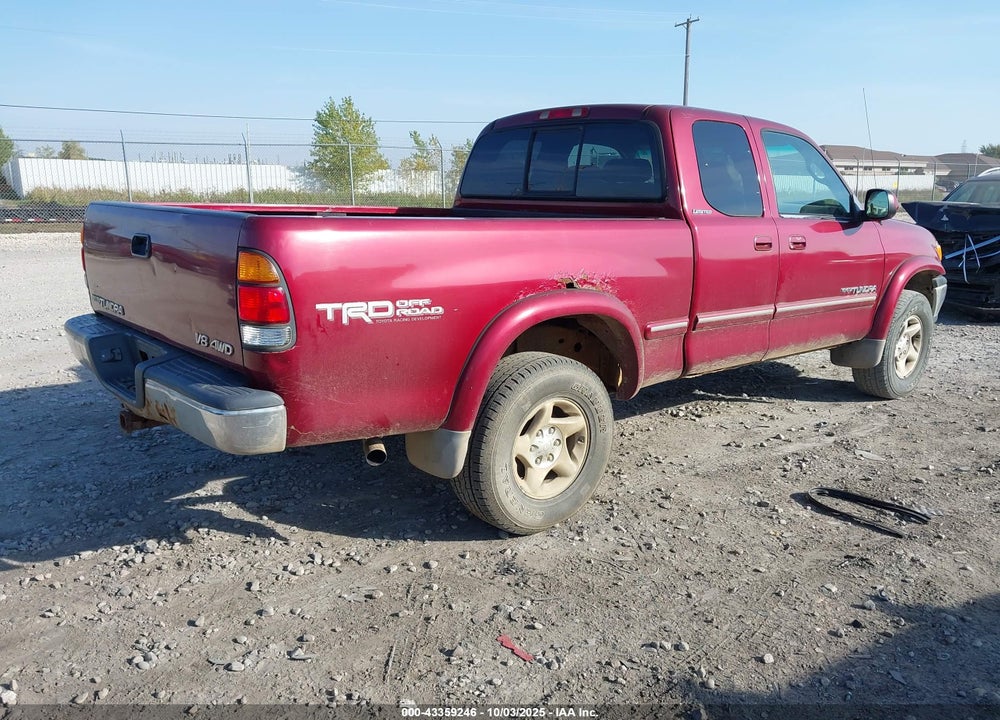 2000 TOYOTA TUNDRA LTD V8 VIN: 5TBBT4818YS108680