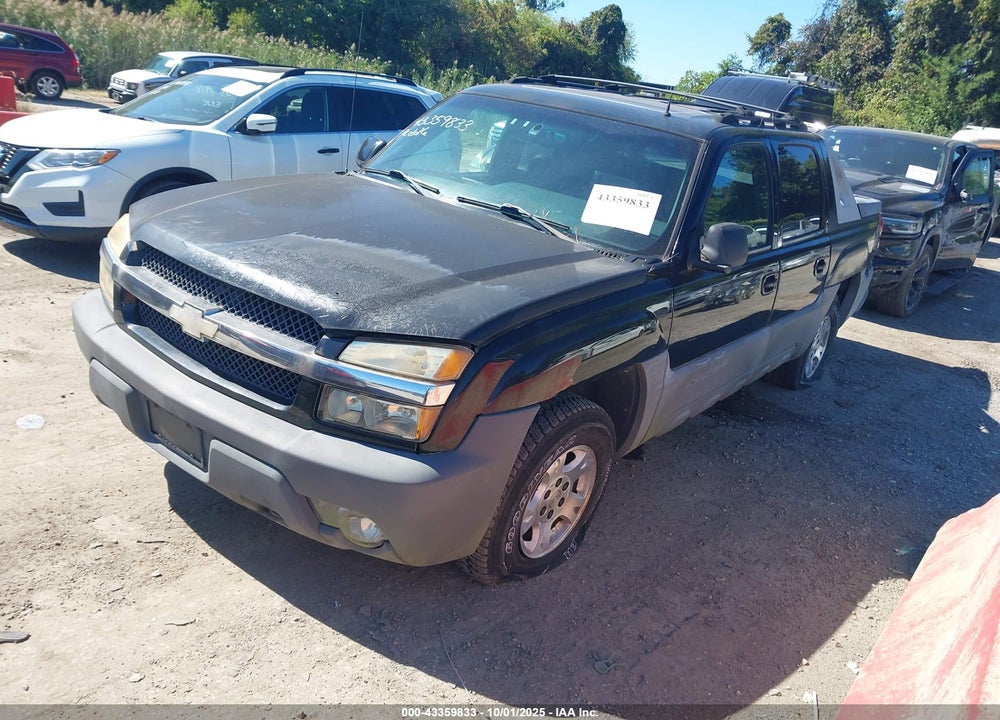 2002 CHEVROLET AVALANCHE 1500 VIN: 3GNEK13T82G152545