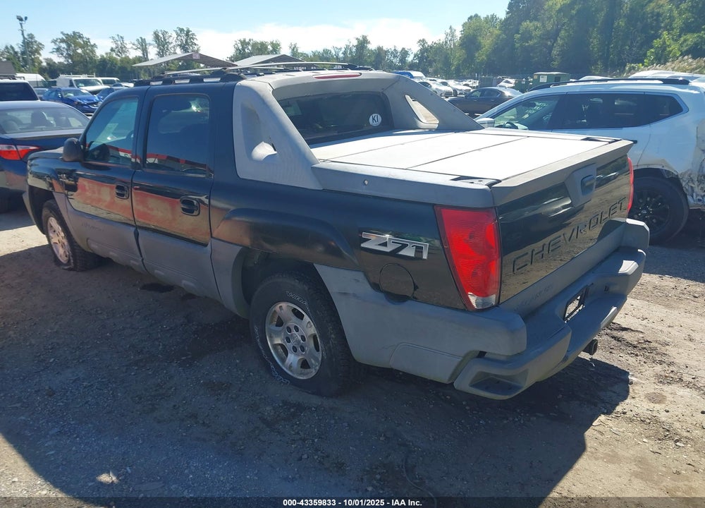 2002 CHEVROLET AVALANCHE 1500 VIN: 3GNEK13T82G152545