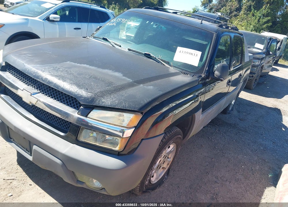 2002 CHEVROLET AVALANCHE 1500 VIN: 3GNEK13T82G152545