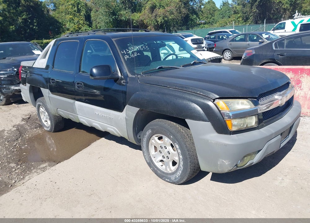 2002 CHEVROLET AVALANCHE 1500 VIN: 3GNEK13T82G152545