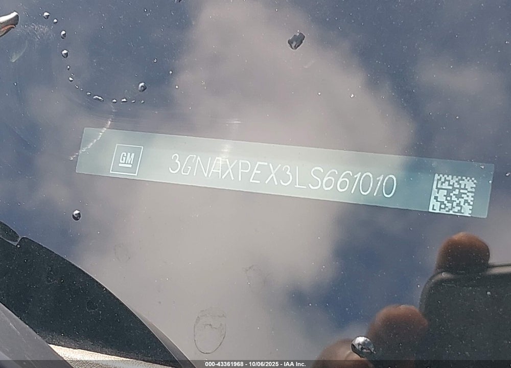2020 CHEVROLET EQUINOX FWD PREMIER 2.0L TURBO VIN: 3GNAXPEX3LS661010