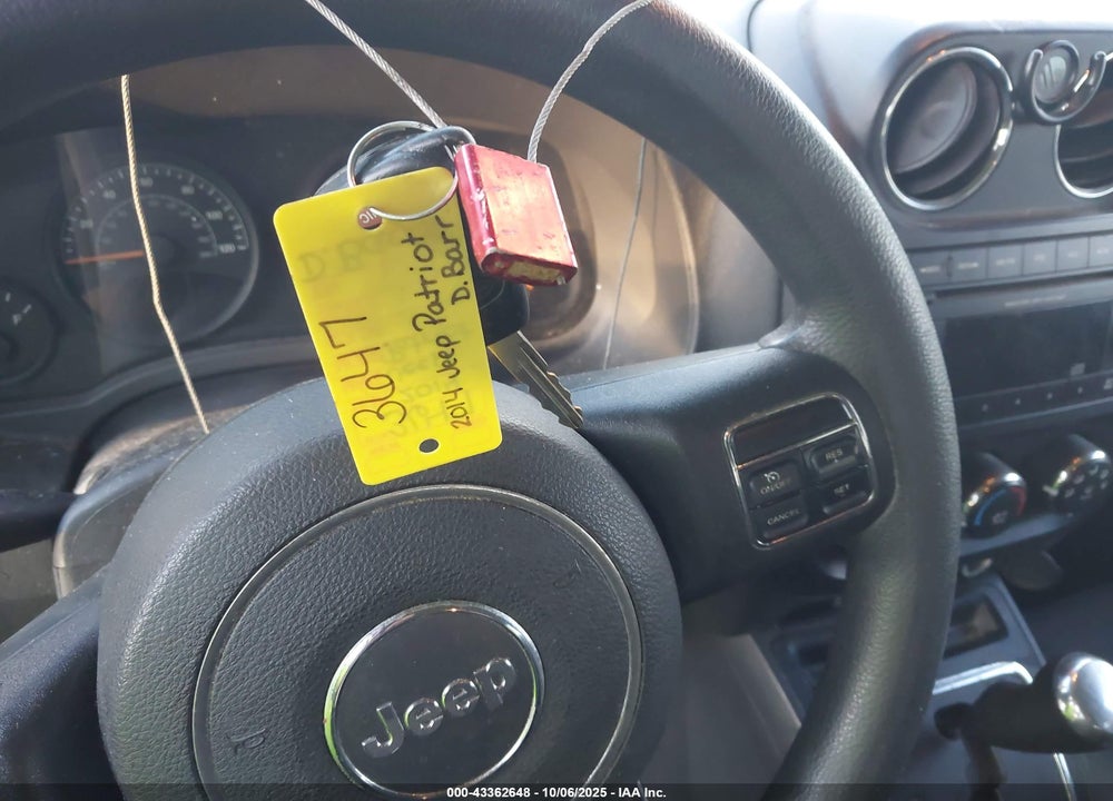 2014 JEEP PATRIOT VIN: 1C4NJRBB8ED533946