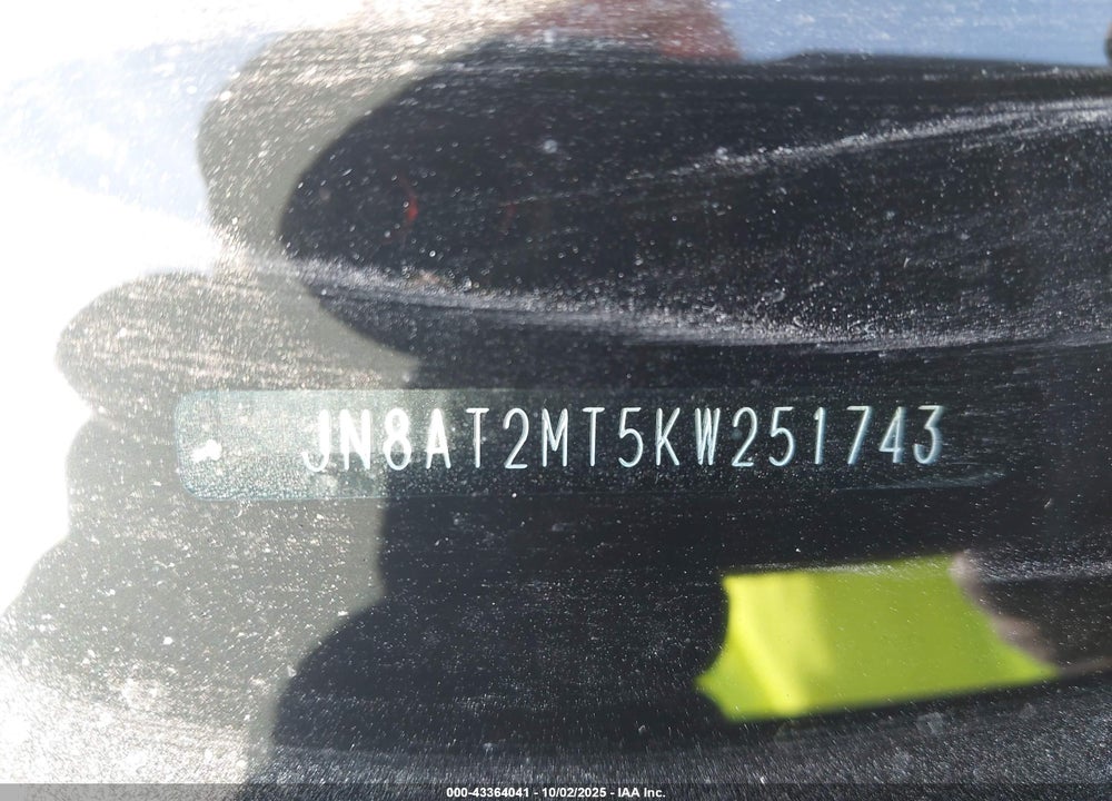 2019 NISSAN ROGUE VIN: JN8AT2MT5KW251743