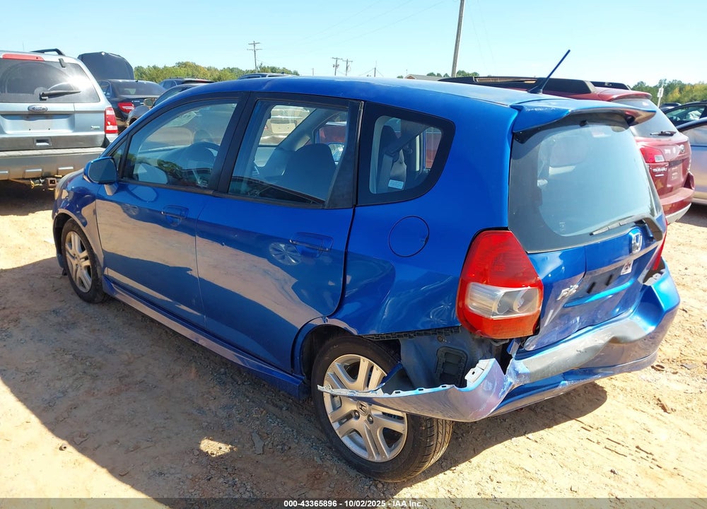 2008 HONDA FIT VIN: JHMGD38658S062733