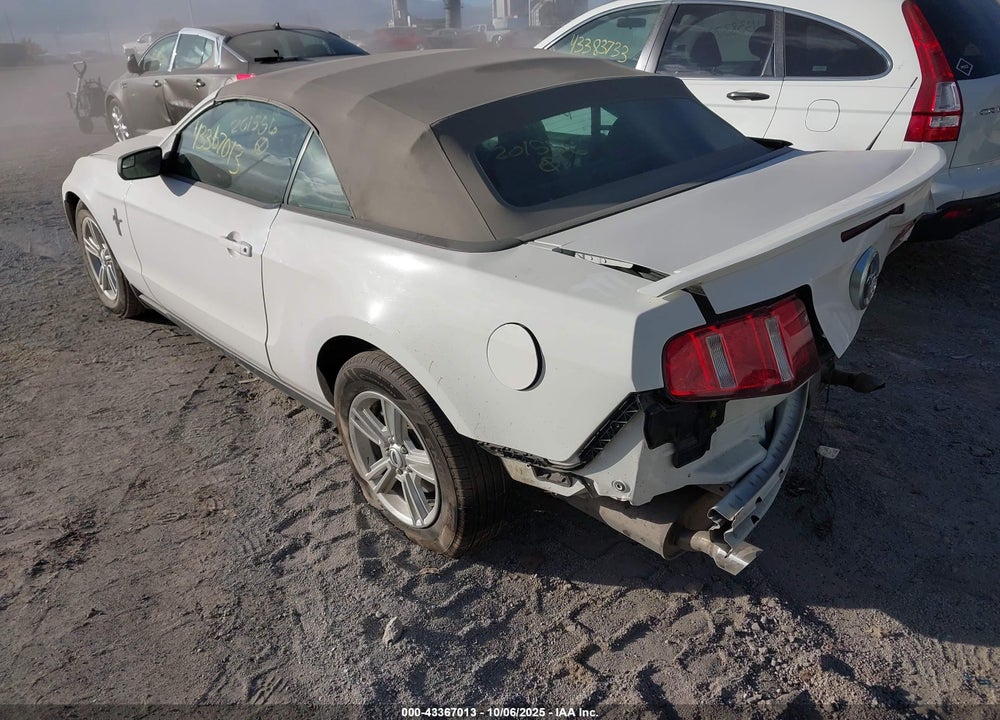 2012 FORD MUSTANG V6 VIN: 1ZVBP8EM5C5201556