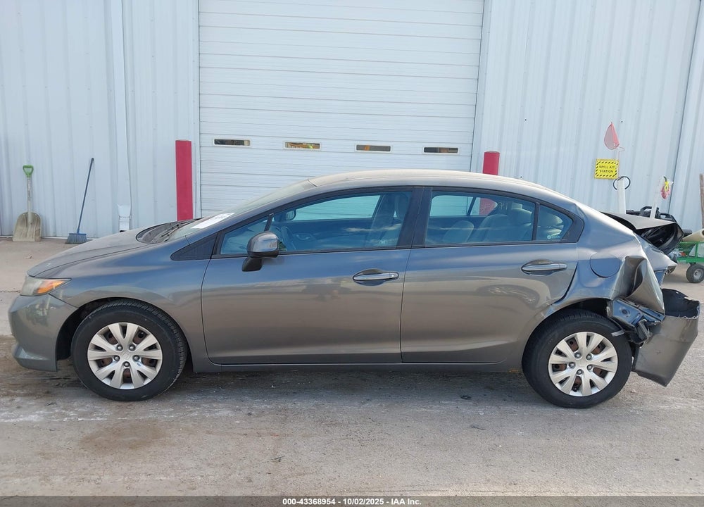 2012 HONDA CIVIC LX VIN: 19XFB2F58CE076385