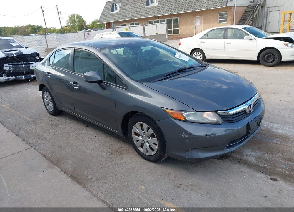 2012 HONDA CIVIC LX VIN: 19XFB2F58CE076385