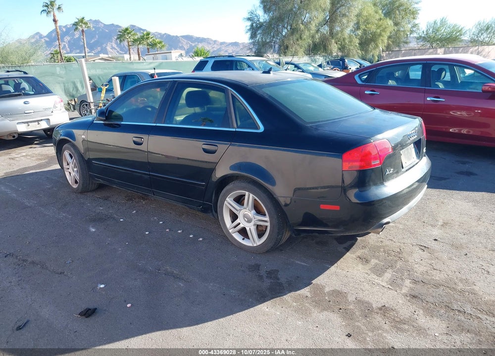 2007 AUDI A4 VIN: WAUDF78E67A063243