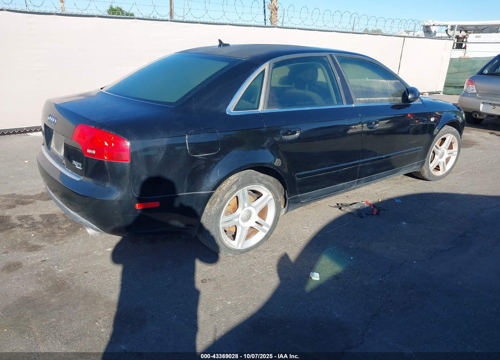2007 AUDI A4 VIN: WAUDF78E67A063243