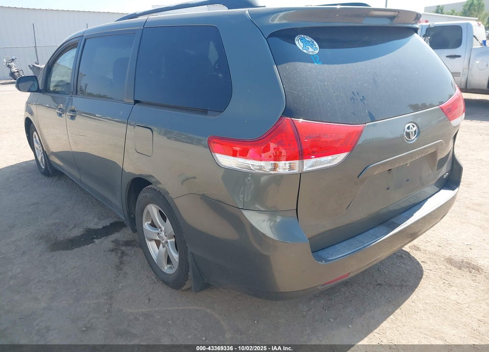2011 TOYOTA SIENNA LE V6 VIN: 5TDKK3DC9BS017632
