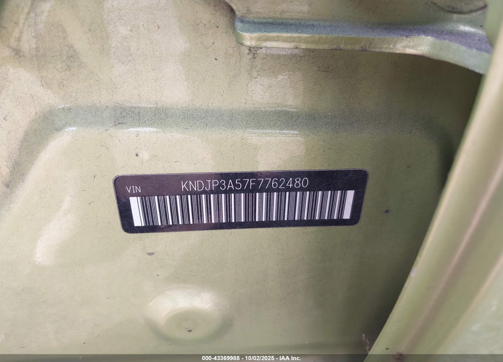 2015 KIA SOUL VIN: KNDJP3A57F7762480