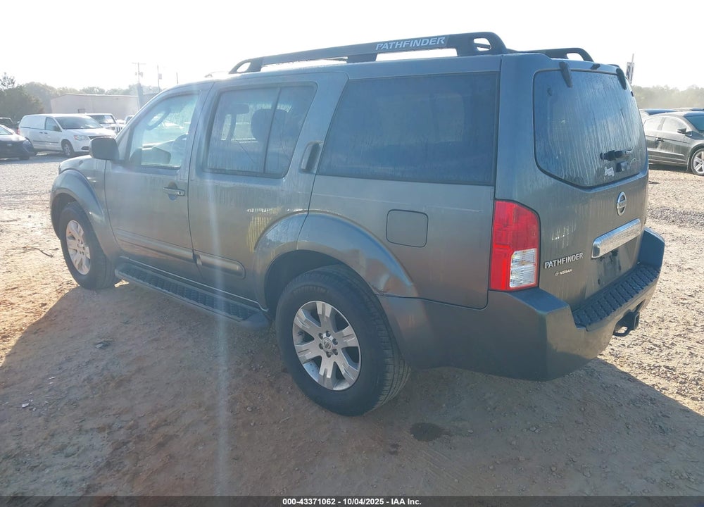 2007 NISSAN PATHFINDER LE VIN: 5N1AR18W07C626273