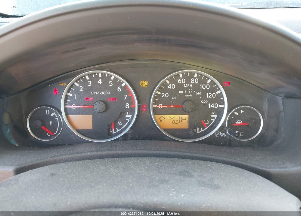 2007 NISSAN PATHFINDER LE VIN: 5N1AR18W07C626273