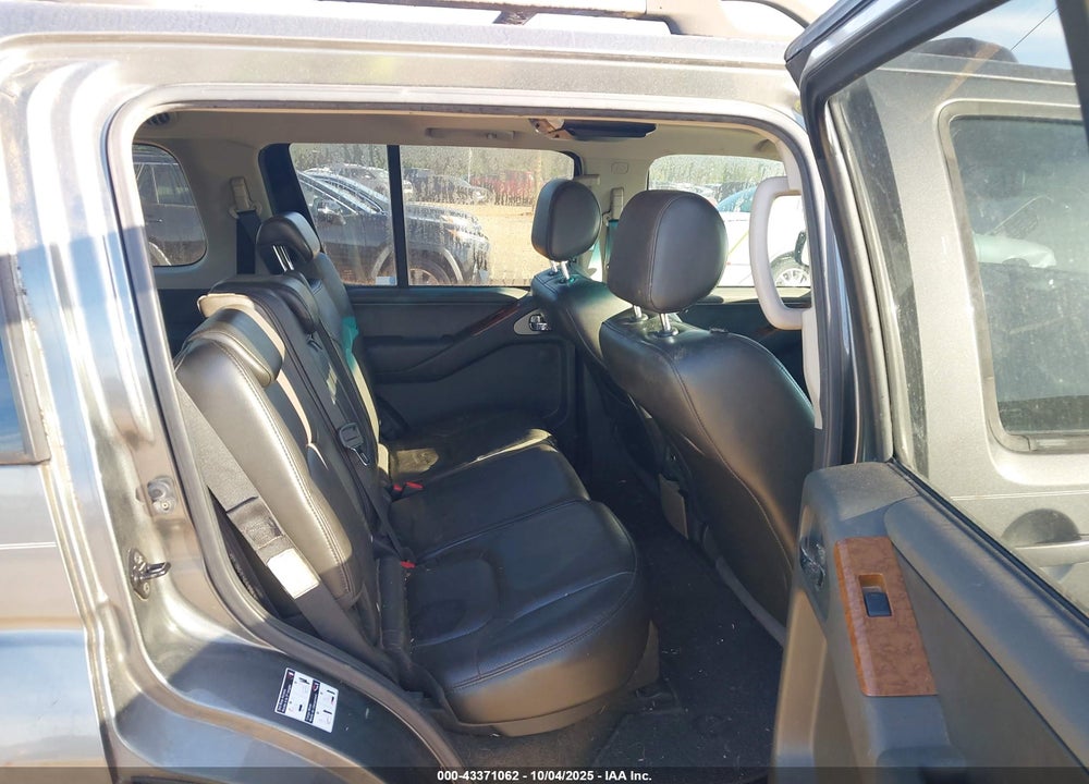 2007 NISSAN PATHFINDER LE VIN: 5N1AR18W07C626273