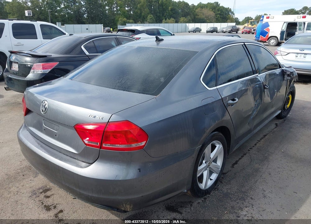 2013 VOLKSWAGEN PASSAT VIN: 1VWBN7A34DC062160
