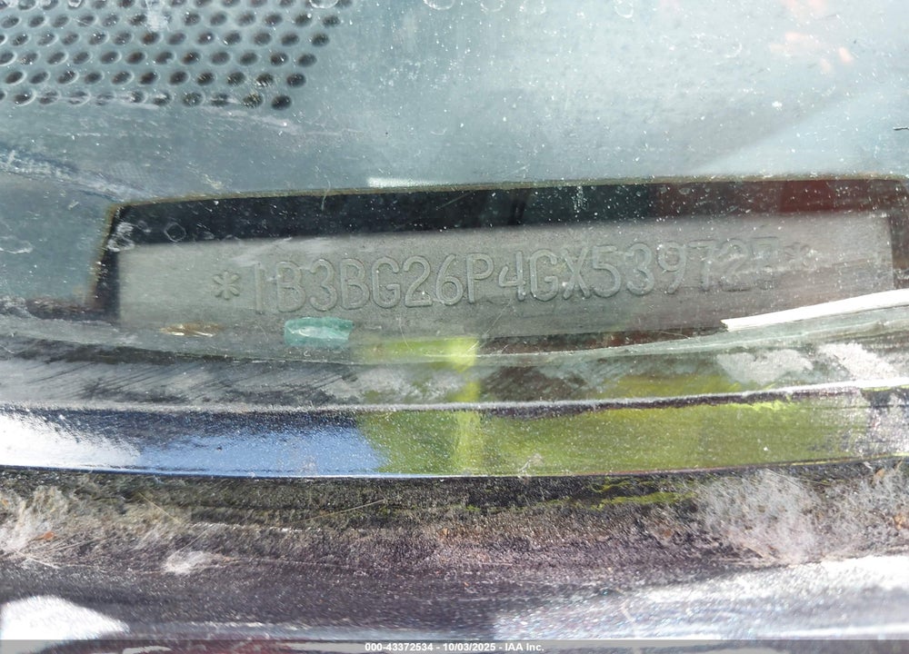 1986 DODGE DIPLOMAT SALON VIN: 1B3BG26P4GX539728