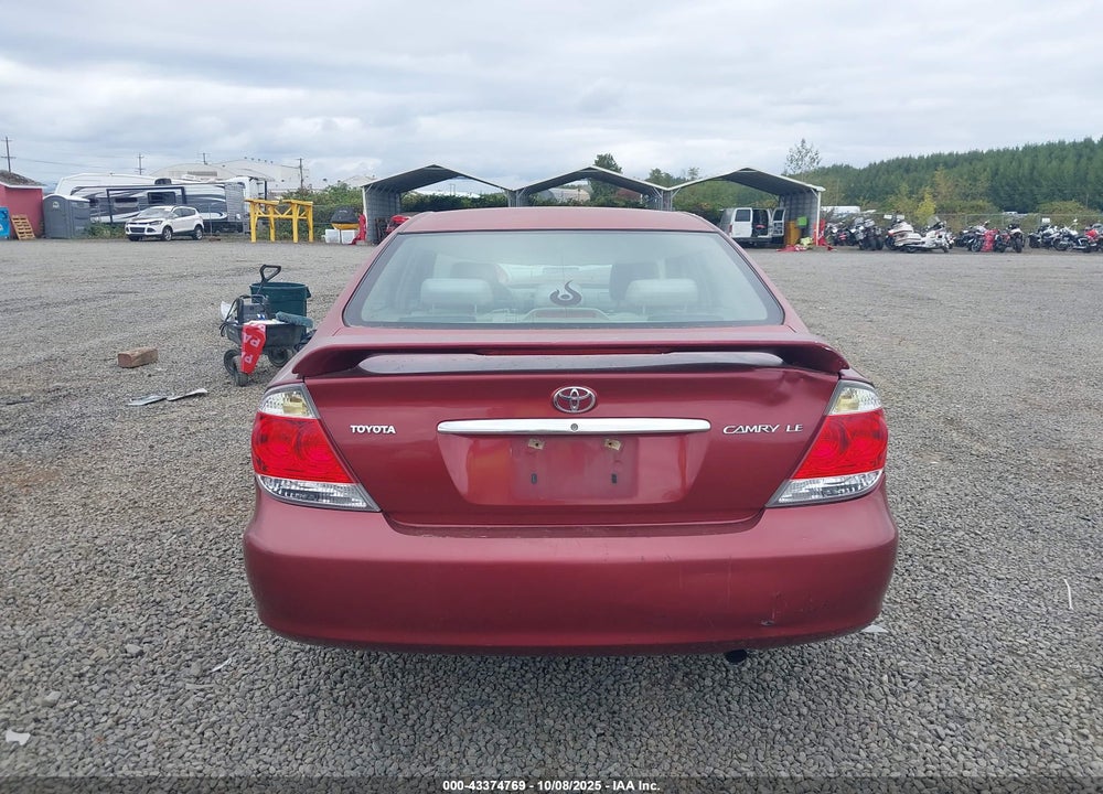 2005 TOYOTA CAMRY LE VIN: 4T1BE32K25U076731