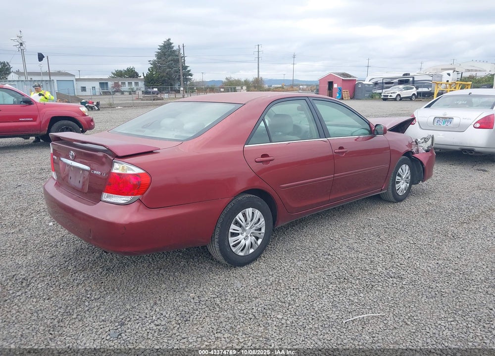 2005 TOYOTA CAMRY LE VIN: 4T1BE32K25U076731