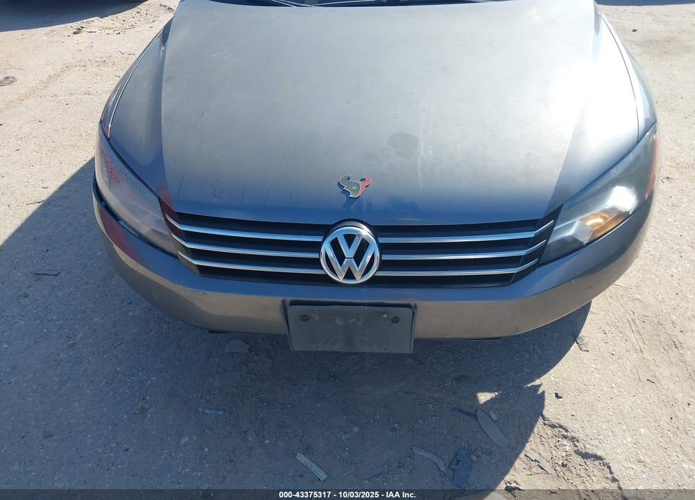 2013 VOLKSWAGEN PASSAT VIN: 1VWBH7A37DC108510