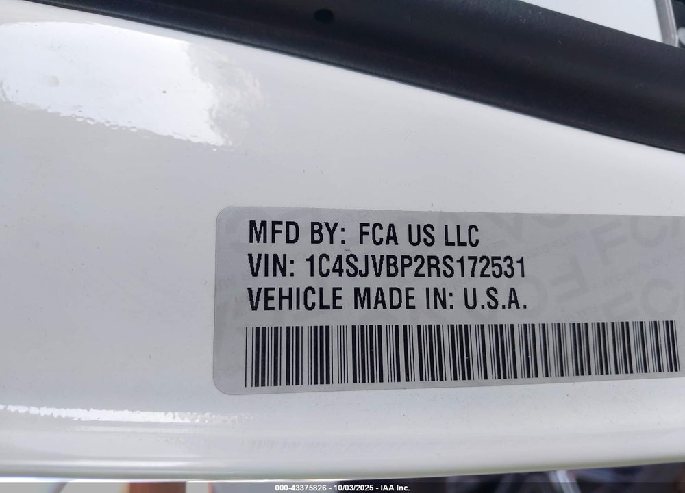 2024 JEEP WAGONEER SERIES II 4X4 VIN: 1C4SJVBP2RS172531